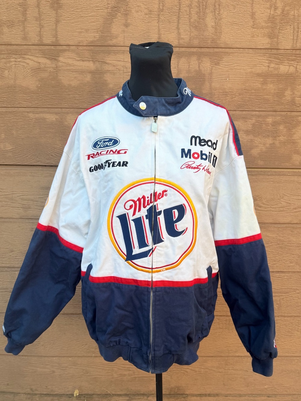vintage Rusty Wallace Miller Lite NASCAR racing jacket